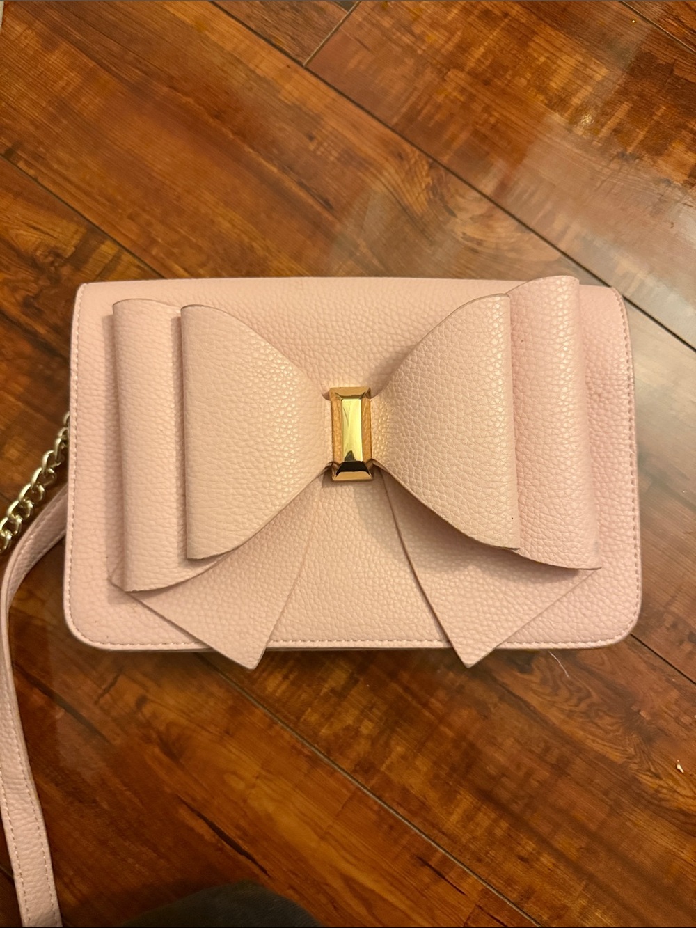 Pink Bow Crossbody Bag - Elegant Women's Shoulder Bag